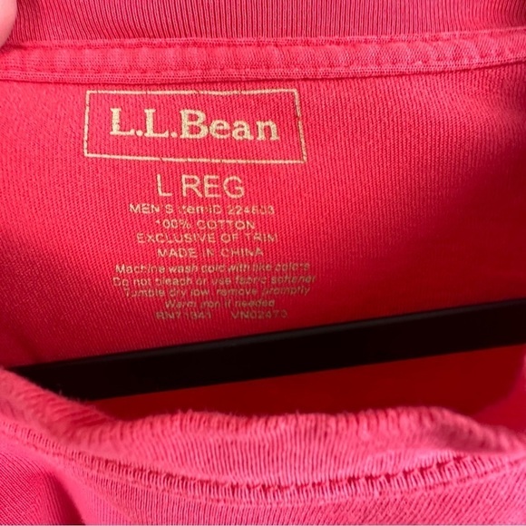 Lot of 2 L.L Bean Red Long sleeve tee Men’s Large - Picture 3 of 7